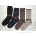 Anti Slip Soft   Mens Wool Socks With Fashionable Jacquar